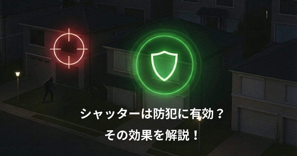 防犯に対して有効なシャッター