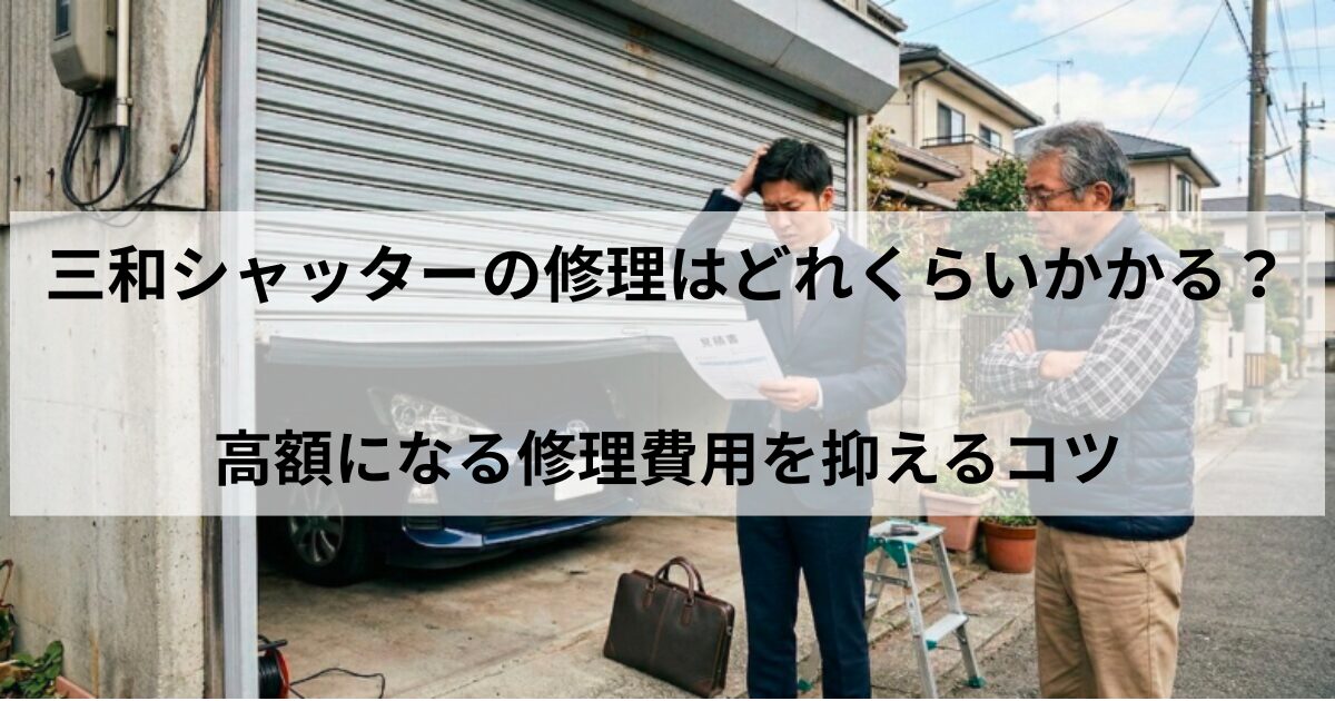 三和シャッターのシャッター高額な修理費用を抑えるコツ