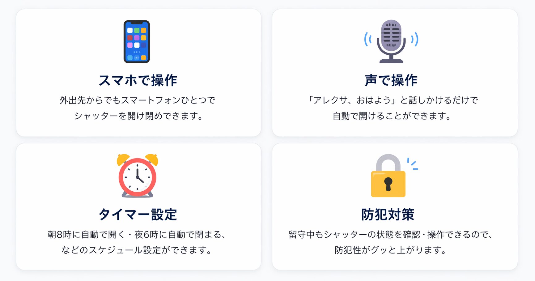 スマートシャッターの機能